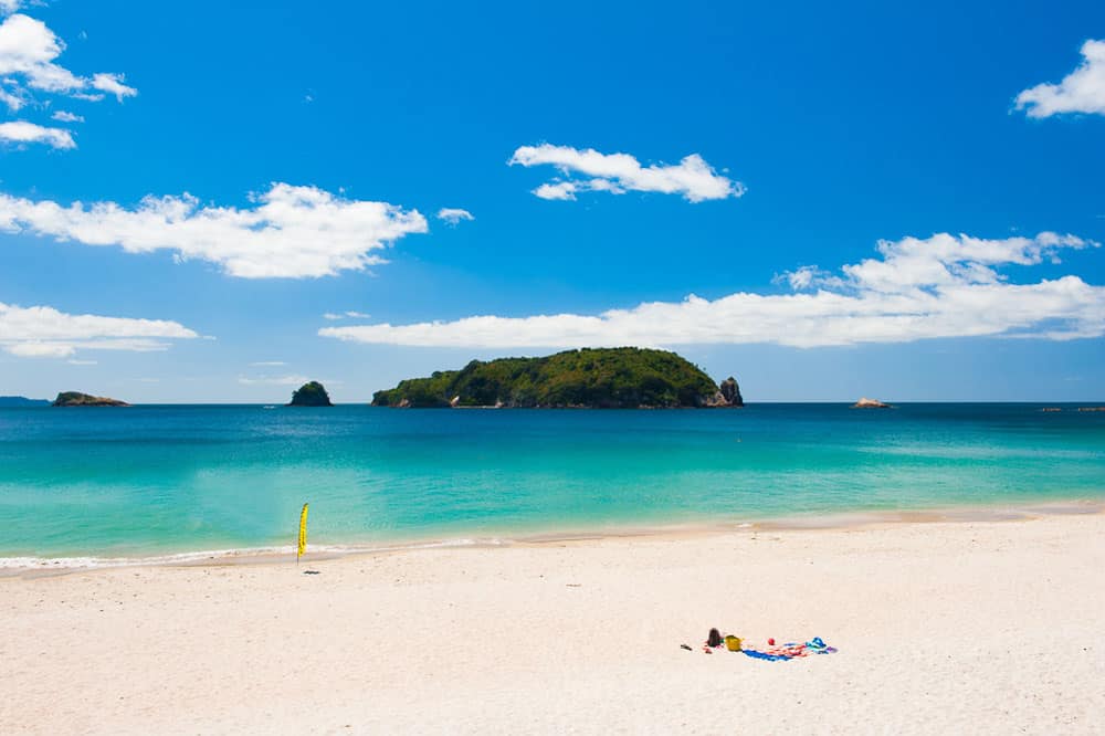 Hahei Beach at Coromandel Peninsula on New Zealand